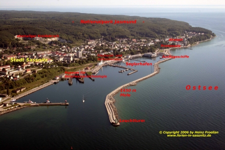 Sassnitz - Insel R&uuml;gen - Stadthafen - �bersichtsplan